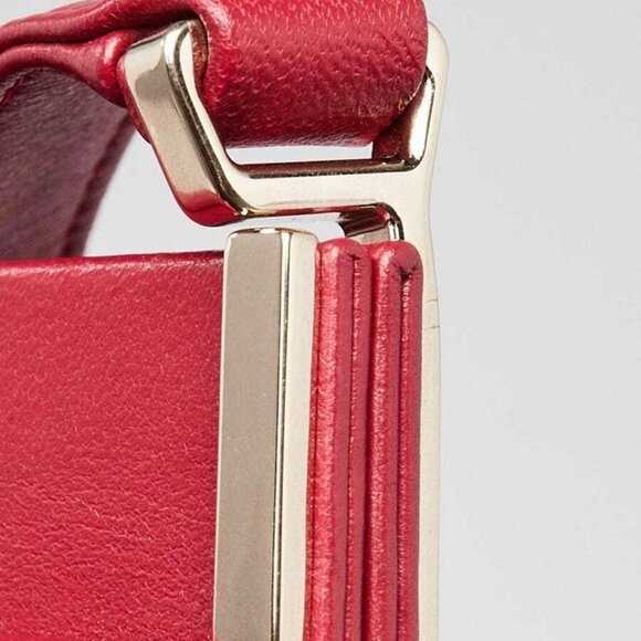 Chanel Red Chevron Quilted Lambskin Leather Clutch Bag - Picture 8 of 11